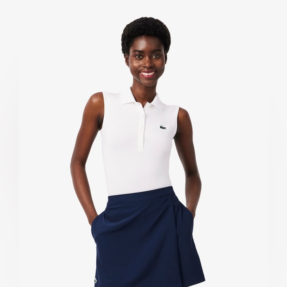 Lacoste, Women's Slim Fit UV Protect Stretch Golf Polo, size 38